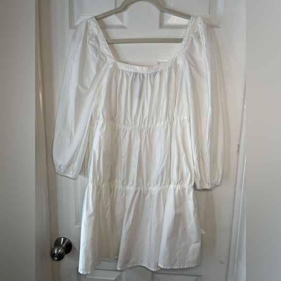 Zara White Long Sleeve Dress - Picture 4 of 9